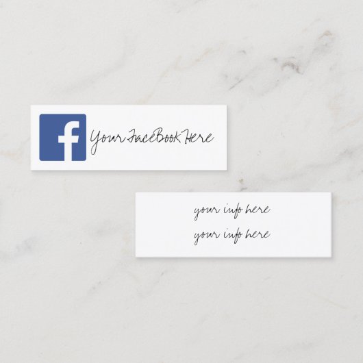 Mini carte de visite à la mode moderne de couleur (Devant / Derrière)