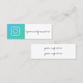 Mini carte de visite à la mode moderne de médias (Devant / Derrière)