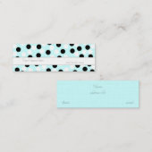 Mini Carte de visite à points Polka noir et blanc maigr (Devant / Derrière)