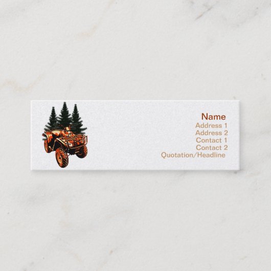 Mini Carte de visite à quatre roues (Devant)