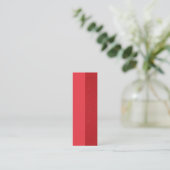 Mini Carte de visite à texture fractionnée rouge tomate (Debout devant)