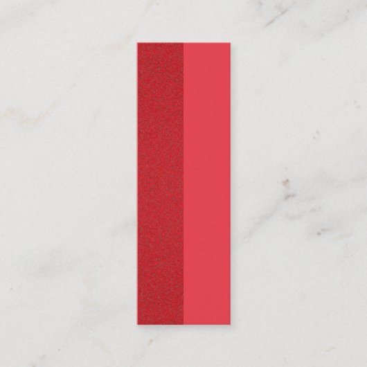 Mini Carte de visite à texture fractionnée rouge tomate (Devant)