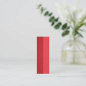 Mini Carte de visite à texture fractionnée rouge tomate (Debout devant)