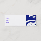 Mini Carte de visite Abstrait Bleu Recyclé Mince (Dos)