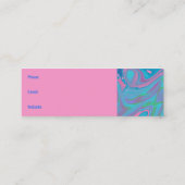 Mini Carte de visite Abstrait Bleu Rose Ciel Mince (Dos)