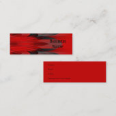Mini Carte de visite abstrait rouge noir (Devant / Derrière)