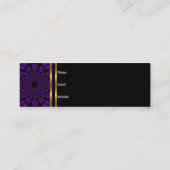Mini Carte de visite Abstrait Violet Or Mince (Dos)