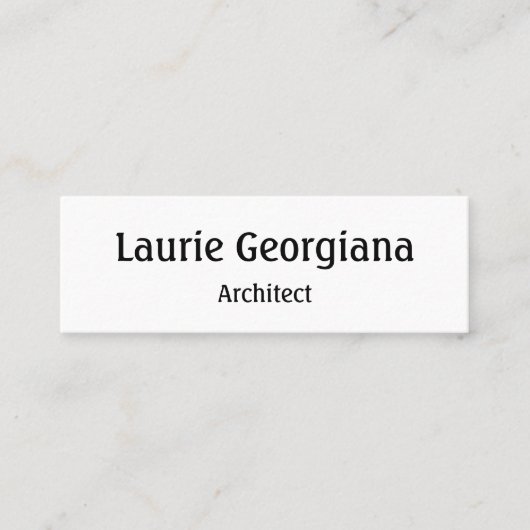 Mini Carte de visite Architecte simple et propre (Devant)