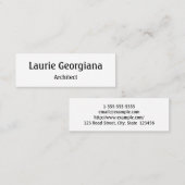Mini Carte de visite Architecte simple et propre (Devant / Derrière)
