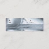 Mini Carte de visite argent bleu Art Déco (Dos)