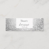 Mini carte de visite argenté de bijou à la mode de (Devant)