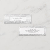 Mini carte de visite argenté Luxe à la mode (Devant / Derrière)