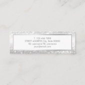 Mini carte de visite argenté Luxe à la mode (Dos)