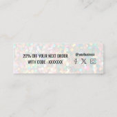 mini carte de visite arrière - plan faux parties s (Dos)