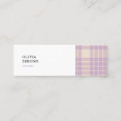 Mini Carte de visite avec motif gingham (Devant)