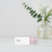 Mini Carte de visite avec motif gingham (Debout devant)