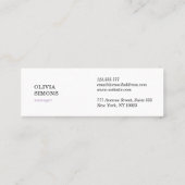 Mini Carte de visite avec motif gingham (Dos)