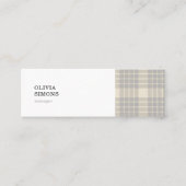 Mini Carte de visite avec motif gingham (Devant)