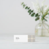 Mini Carte de visite avec motif gingham (Debout devant)