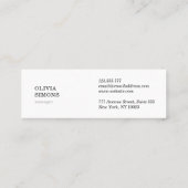 Mini Carte de visite avec motif gingham (Dos)