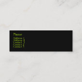 Mini Carte de visite aveugle (Dos)