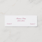 Mini Carte de visite baroque élégant (Dos)