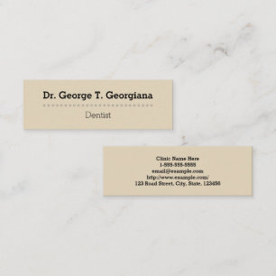 Mini Carte de visite beige, propre, professionnel