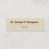 Mini Carte de visite beige, propre, professionnel (Devant)