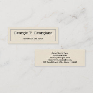 Mini Carte de visite beige, simple, propre,