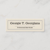 Mini Carte de visite beige, simple, propre, (Devant)