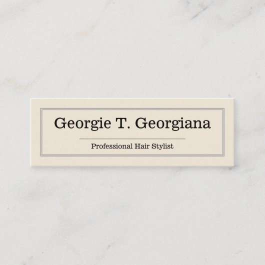 Mini Carte de visite beige, simple, propre, (Devant)