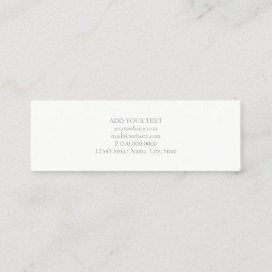 Mini Carte de visite - blanc d'or de points (Dos)