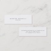 Mini Carte de visite blanc mince professionnel (Devant / Derrière)