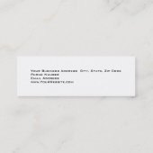 Mini Carte de visite blanc noir blanc fin (Dos)