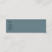 Mini Carte de visite bleu cadet (Dos)