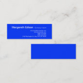 Mini Carte de visite bleu clair professionnel maigre (Devant / Derrière)