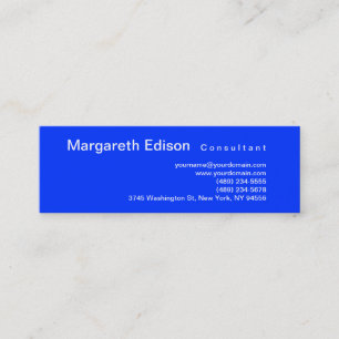Mini Carte de visite bleu clair professionnel maigre
