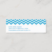 Mini carte de visite bleu de pharmacien de zigzag (Dos)