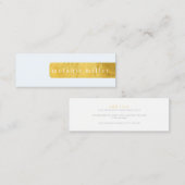 Mini Carte de visite - bleu d'étiquette d'aluminium (Devant / Derrière)