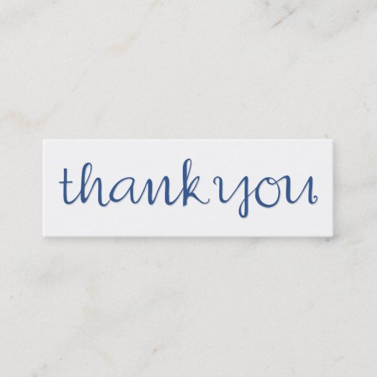 Mini Carte de visite bleu Merci (Devant)