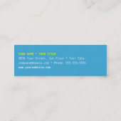 Mini Carte de visite bleu minimaliste (Dos)