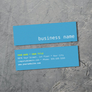 Mini Carte de visite bleu minimaliste