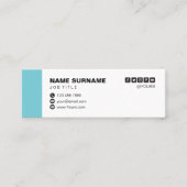 Mini carte de visite bleu professionnel (Devant)