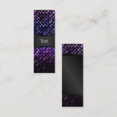 Mini Carte de visite Bling en cristal pourpre Strass de (Devant / Derrière)