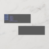 Mini Carte de visite Blue Sapphire (Devant / Derrière)