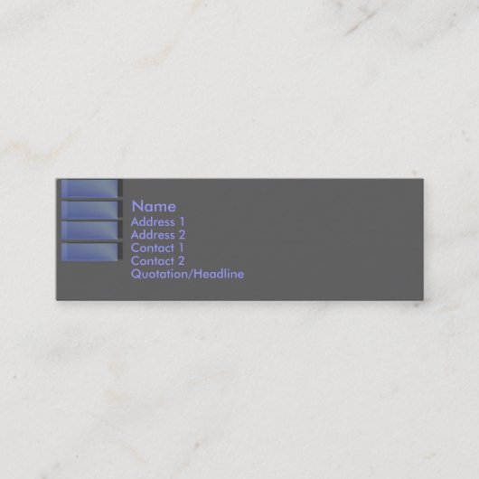 Mini Carte de visite Blue Sapphire (Devant)