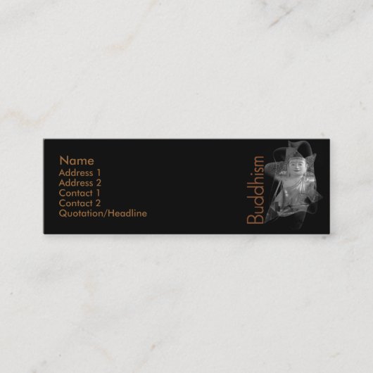 Mini Carte de visite bouddhiste (Devant)