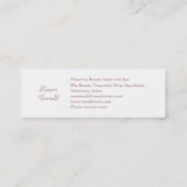 Mini Carte de visite brun orange de spa de salon de (Dos)