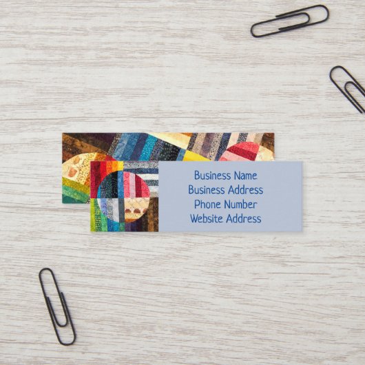 Mini Carte de visite Cercles inclinés (Devant/Arrière en situation)