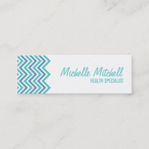 Mini Carte de visite Chevron teal
